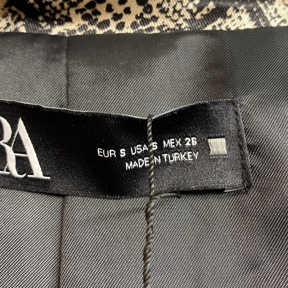 Zara Women Snakeskin Print Women's Blazer, Long Sleeve, Women Size Small - Picture 9 of 15